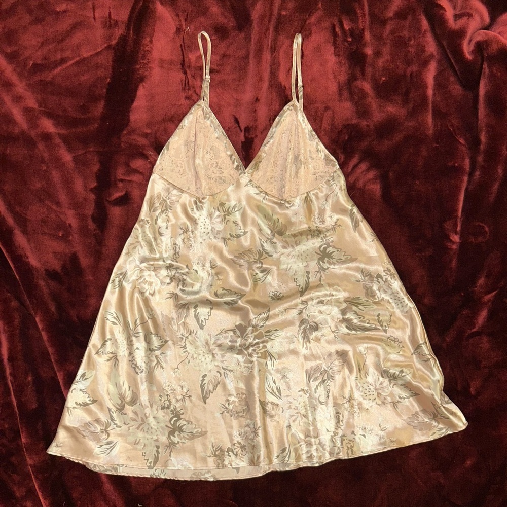 Romantic Light Pink Babydoll Satin Slip Dress